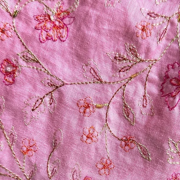 Floral Pink A-Line Skirt - Picture 3 of 4